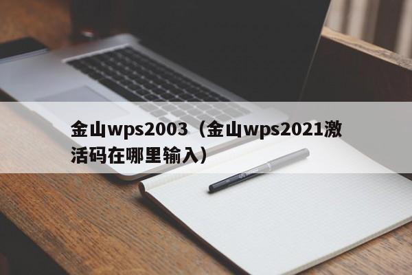 金山wps2003（金山wps2021激活码在哪里输入）